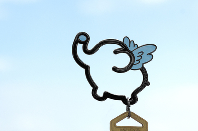 八门虫社合金汽车钥匙扣圈链挂件韩国可爱卡通女飞象男创意新品