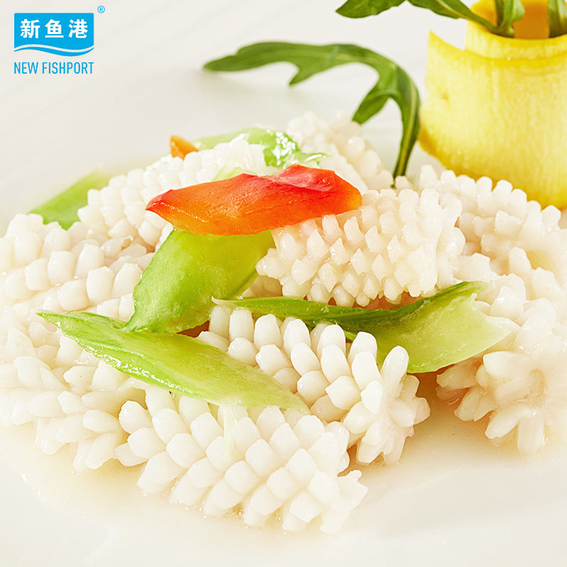 鱼花新鱼港鱿鱼1250克新鲜单冻冷冻海鲜目鱼墨鱼冷冻鱿鱼