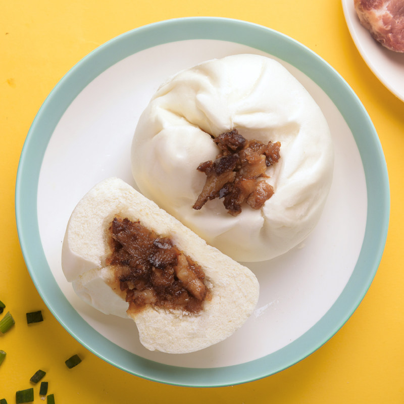 叉烧烧包蒸包大包广东广式港式包子早茶点心包点