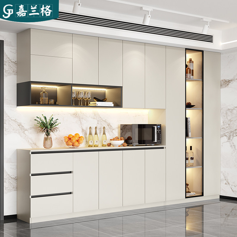 整体酒柜餐边柜一体靠墙高柜现代简约家用橱柜餐厅餐边柜