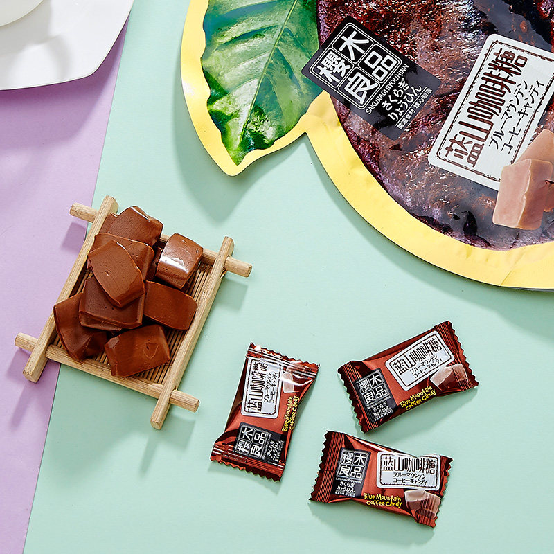 樱木良品软糖榴莲糖108g*2袋装蓝山咖啡糖白桃味奶糖果网红小零食