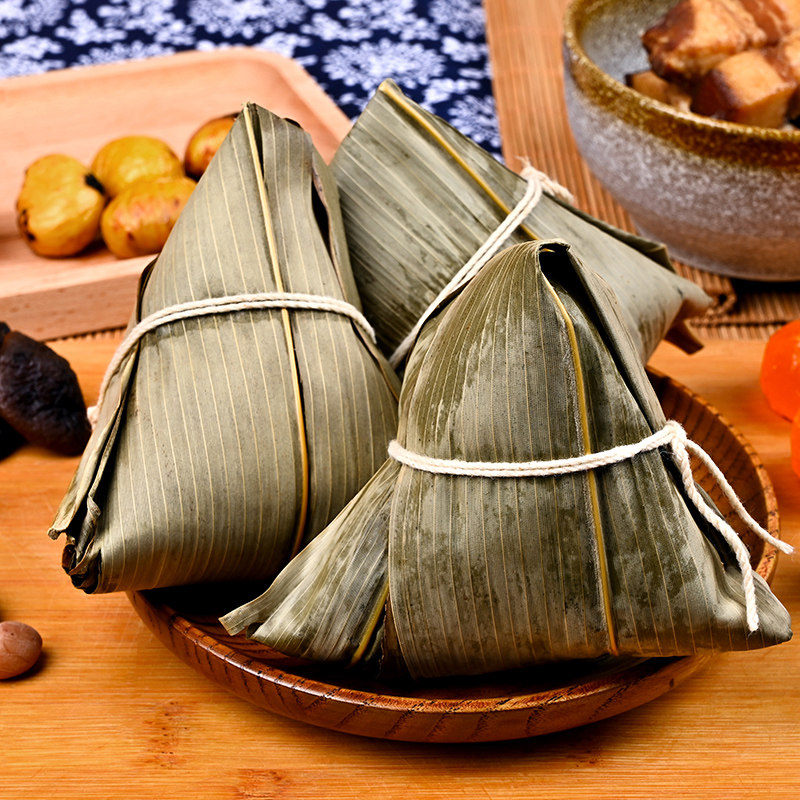 台湾八宝嘉兴手工新鲜咸蛋蛋黄板栗闽南福建粽子