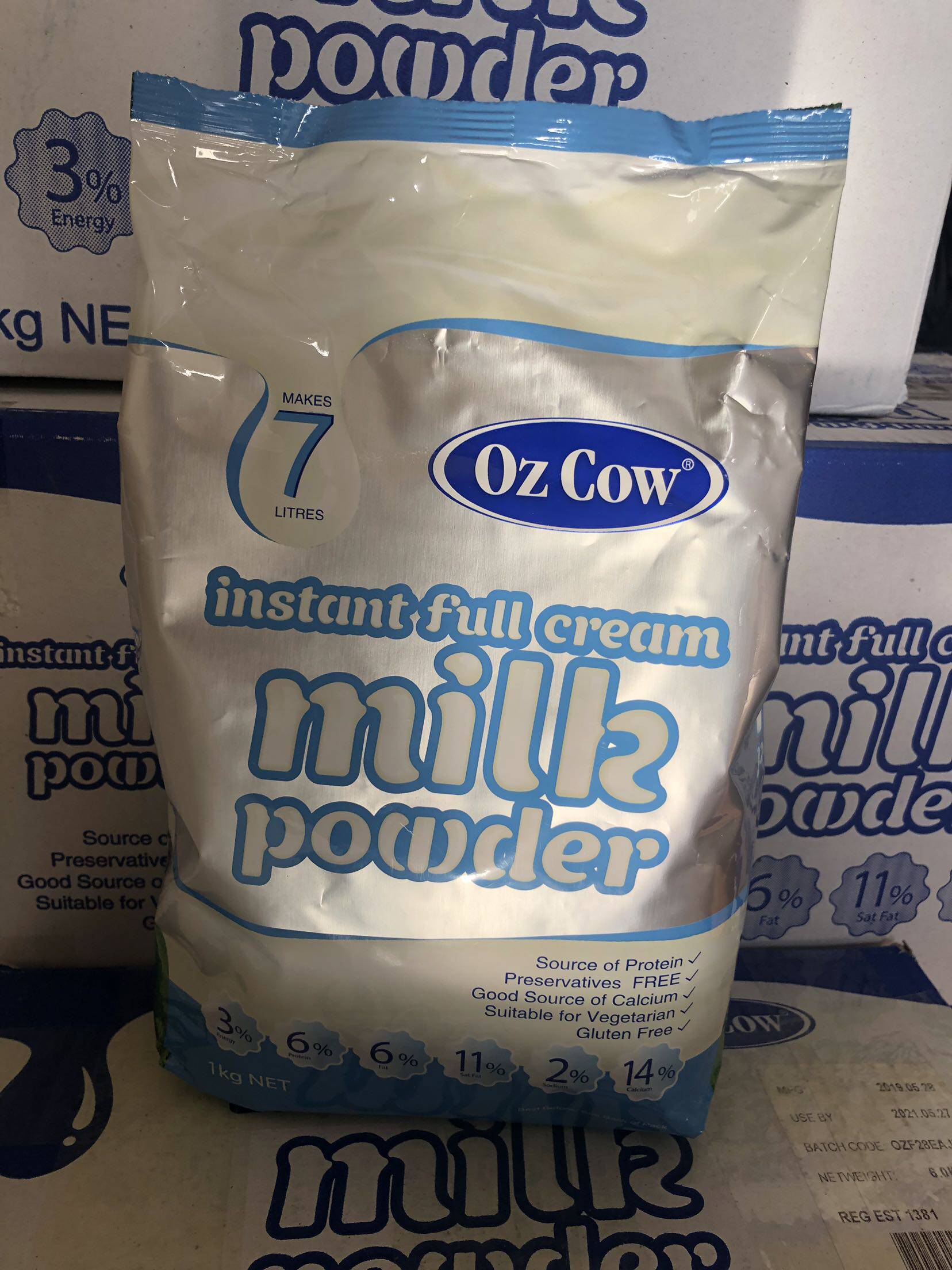 ozcow金可澳澳大利亚原装进口速溶全脂脱脂儿童学生成人全家营养奶粉