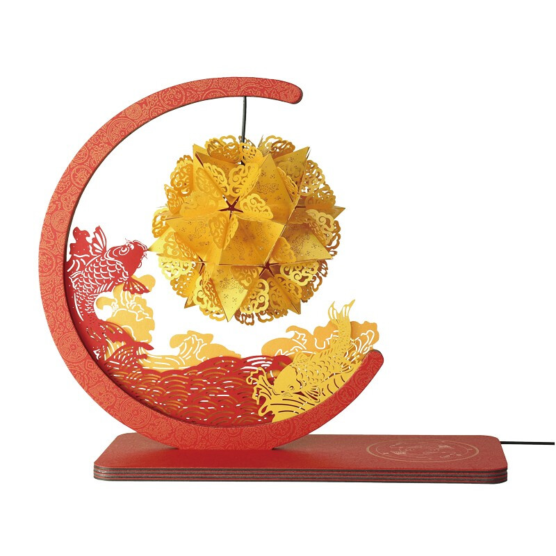 故宫文创diy锦鲤纸雕小夜灯生日礼物情侣男女创意