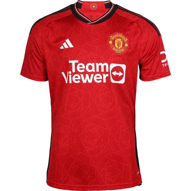 小李子阿迪达斯2324赛季曼联主场球迷版短袖球衣成人男ip1726