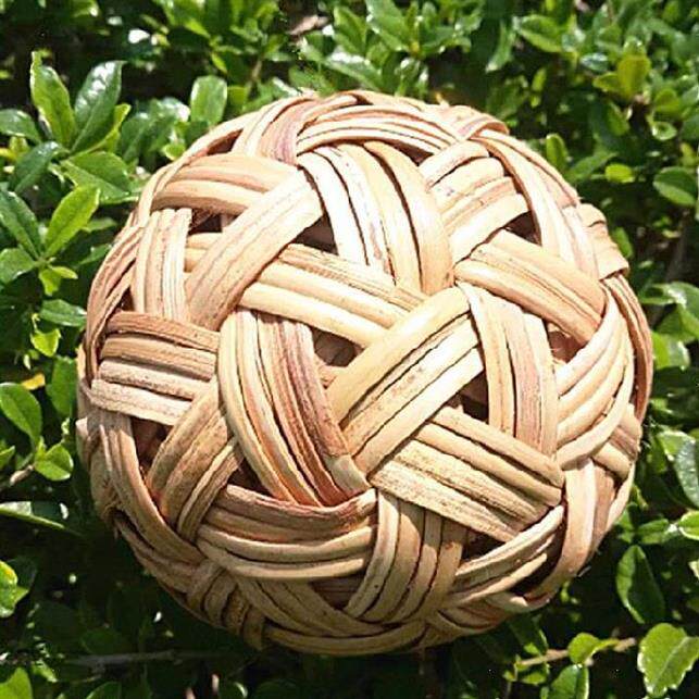 2021把玩件编织客厅挂树藤球足球牛皮蹴鞠玩具藤球