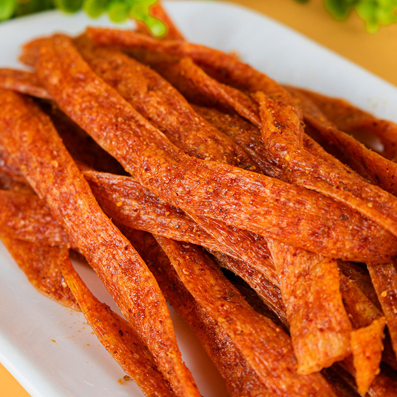 辣条儿时周氏周师傅红粒粒香辣黄金湖南特产零食面筋制品