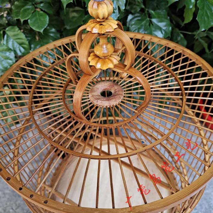 正品四喜笼子鸟小天津广笼铜嘴喜鸟竹笼品竹鸟笼