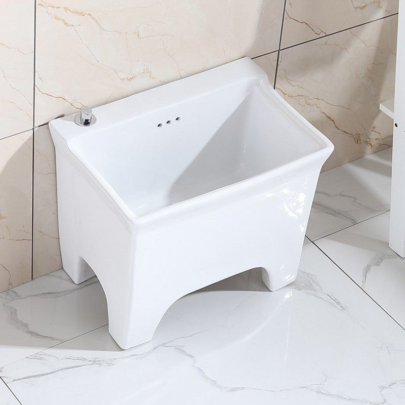 拖把可移动龙头ins阳台家用瓷器厕所长方形拖把池