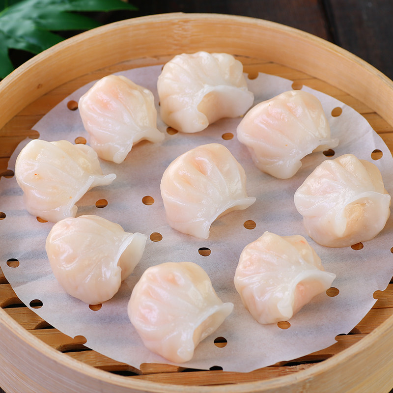 虾饺水晶半成品冷冻广式透明薄皮12只茶楼早餐虾类制品