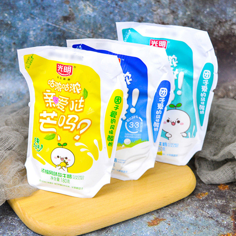 光明咕浓酸奶180g牛乳发酵芒果芝士冰淇淋风味酸奶