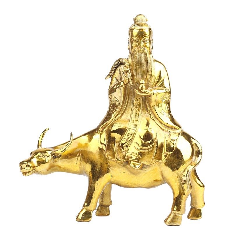 老君骑牛纯铜太上神像摆件老子铜像居家工艺品装饰摆件