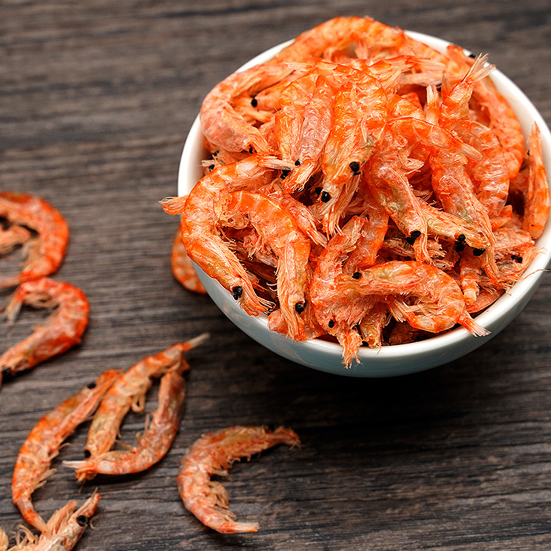 特级虾皮无盐补钙干货即食淡干无盐婴幼儿宝宝辅食红虾米皮250克