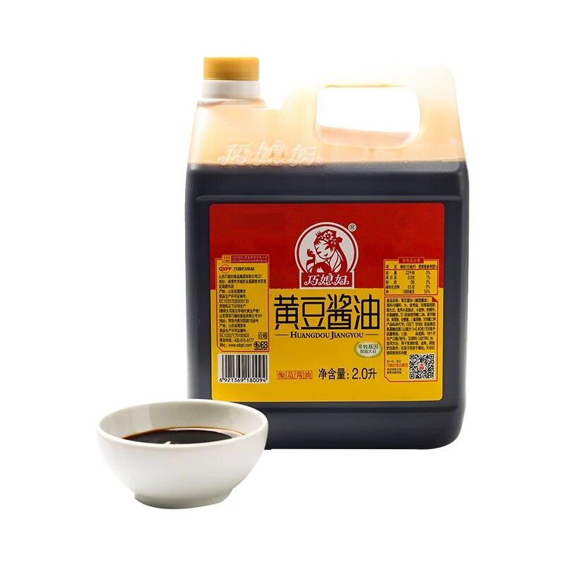 炒菜调馅巧媳妇黄豆酱油2l大桶家用卤炖佐餐酱油