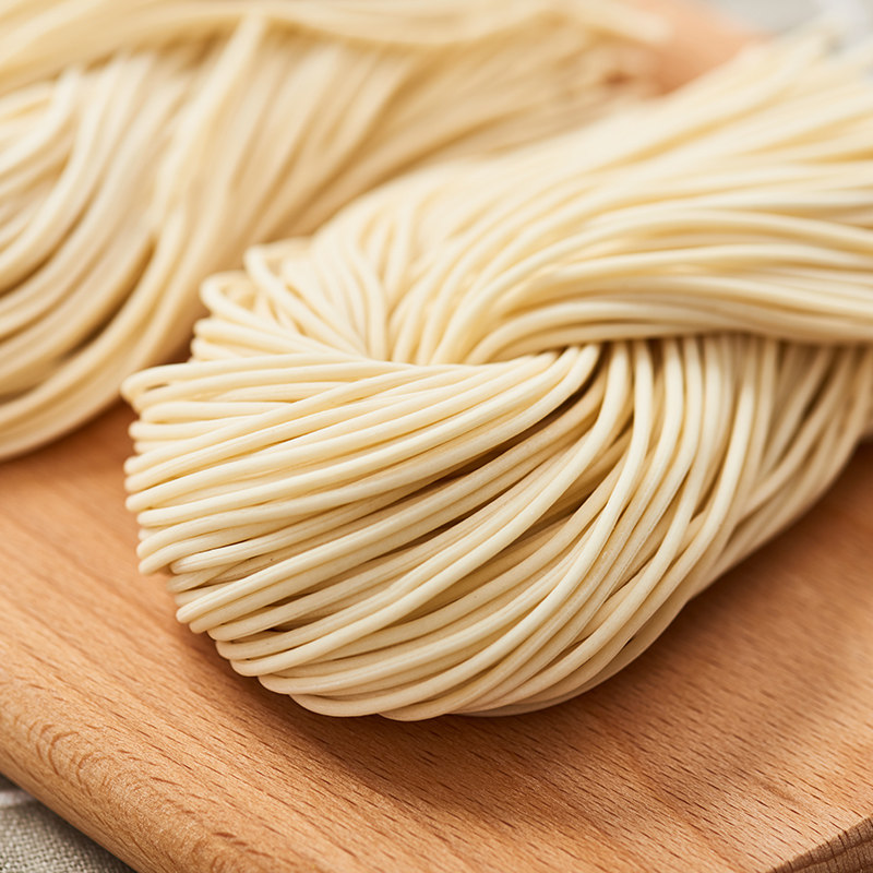 面条南泥湾圆面300g原味拉面日式半干待煮营养面条