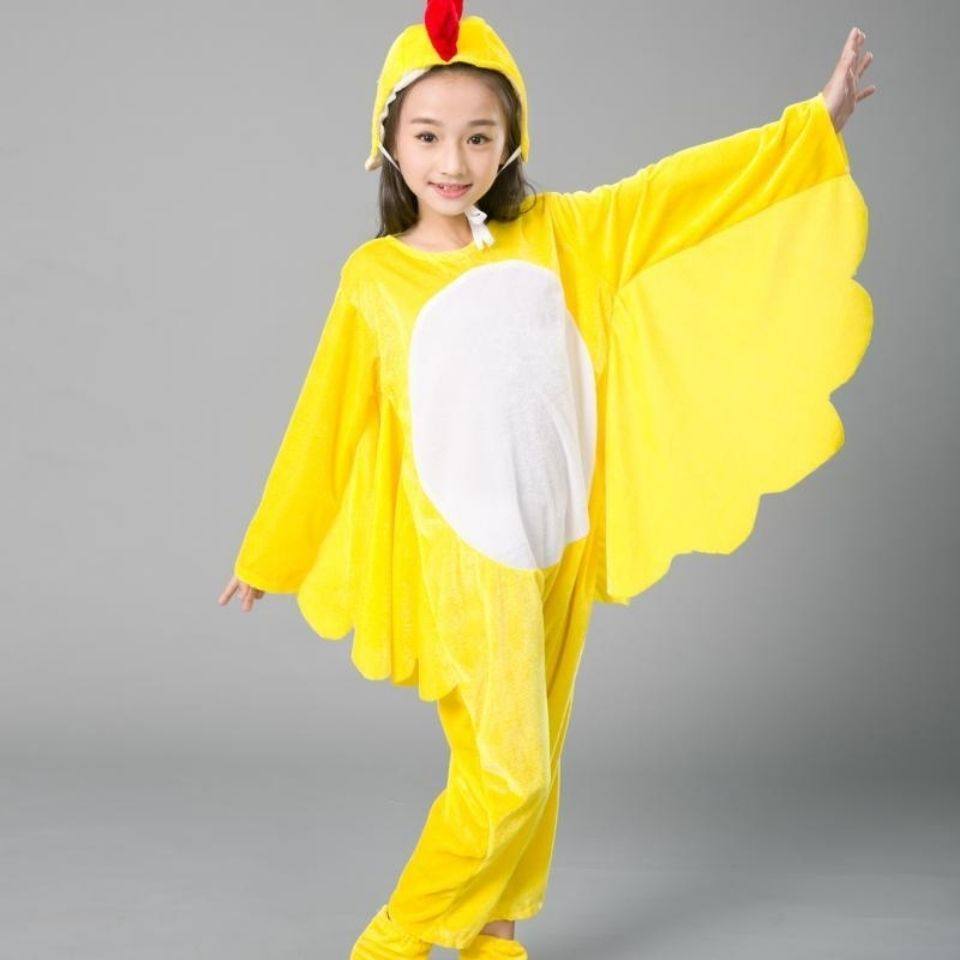 小黄元旦衣服母鸡男女服饰大公鸡动物小鸡服装儿童演出服