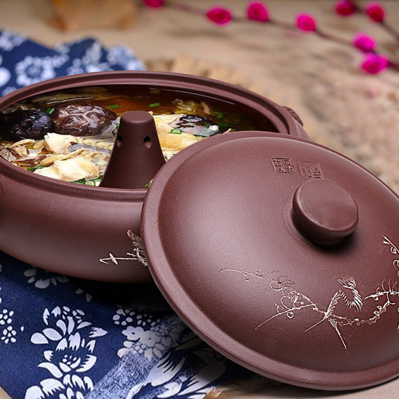 汽锅宜兴紫砂云南建水紫陶专用酒店商用用家用电汽锅