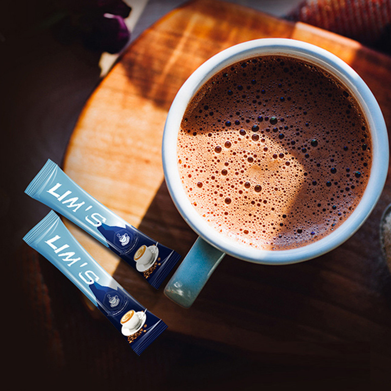 80条袋装lims零涩蓝山风味咖啡速溶三合一马来西亚速溶咖啡