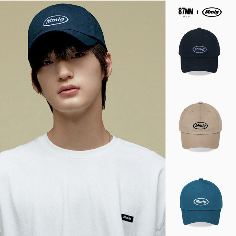 代购韩版mmlg帽子男女简约刺绣软顶棒球帽潮流帽子