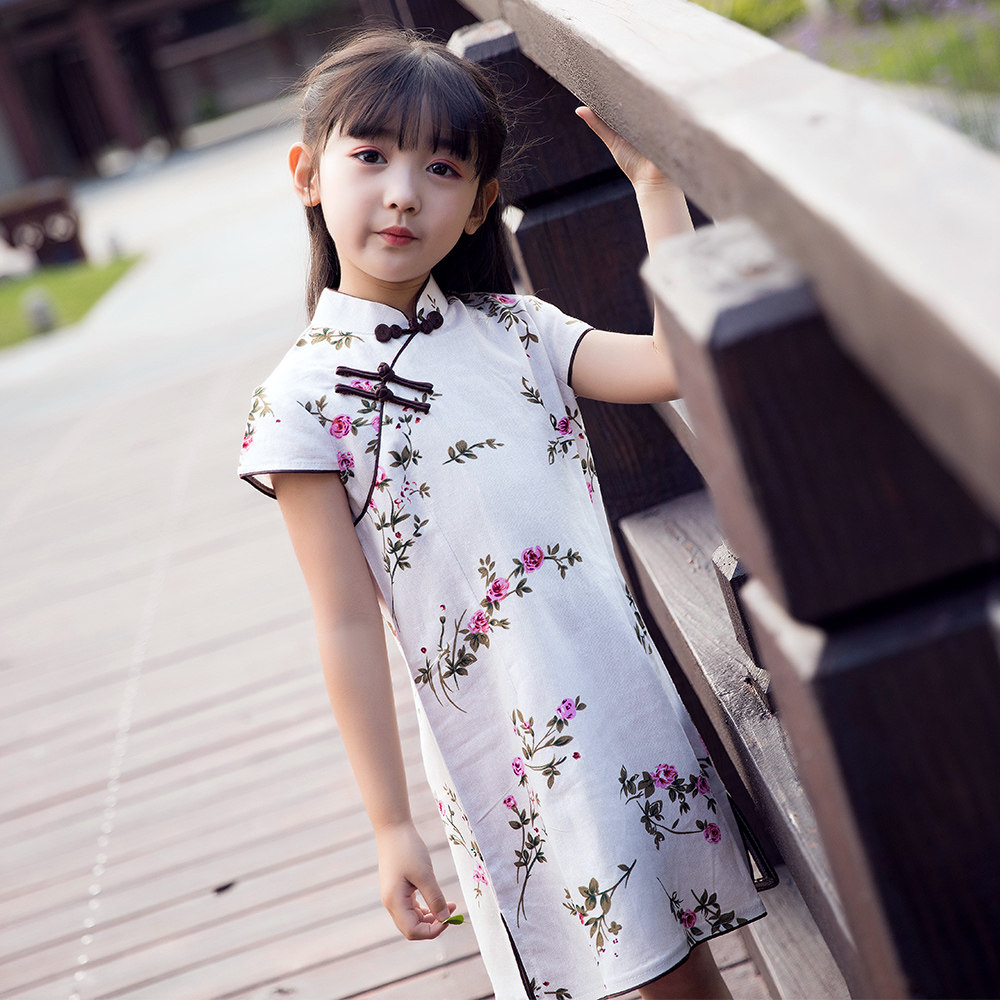 女童旗袍夏季儿童小童婴儿女宝宝中国风小女孩薄款洋气亲子母女裙