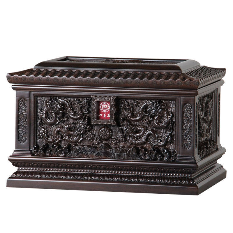 骨灰盒檀木高档九五至尊男款寿盒殡葬棺床镇店之宝骨灰盒