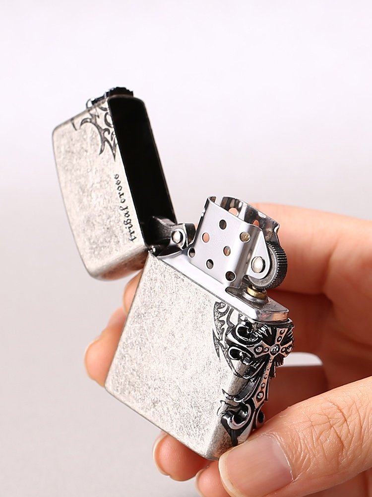 正品打火机煤油zorro正版古银创意心愿十字架微章煤油打火机