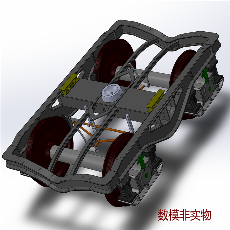 地铁火车底盘3d三维几何数模模型机车列车林业机械