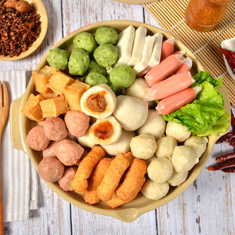 丸子金锣800g火锅食材各种鱼丸牛肉肉丸散装牛丸