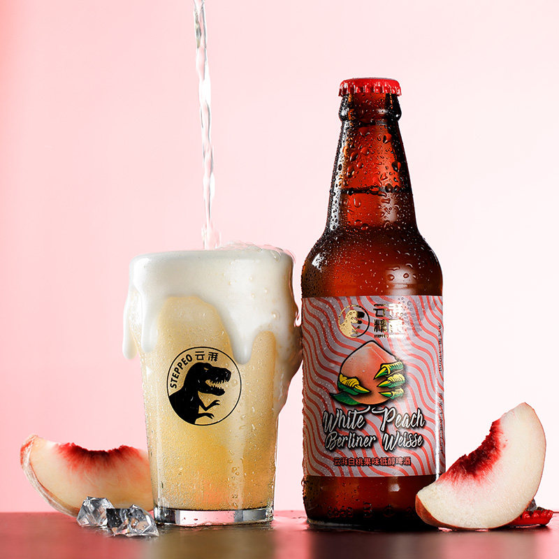 云湃精酿啤酒低醇果味啤酒低度微醺白桃树莓青苹果水果味3306