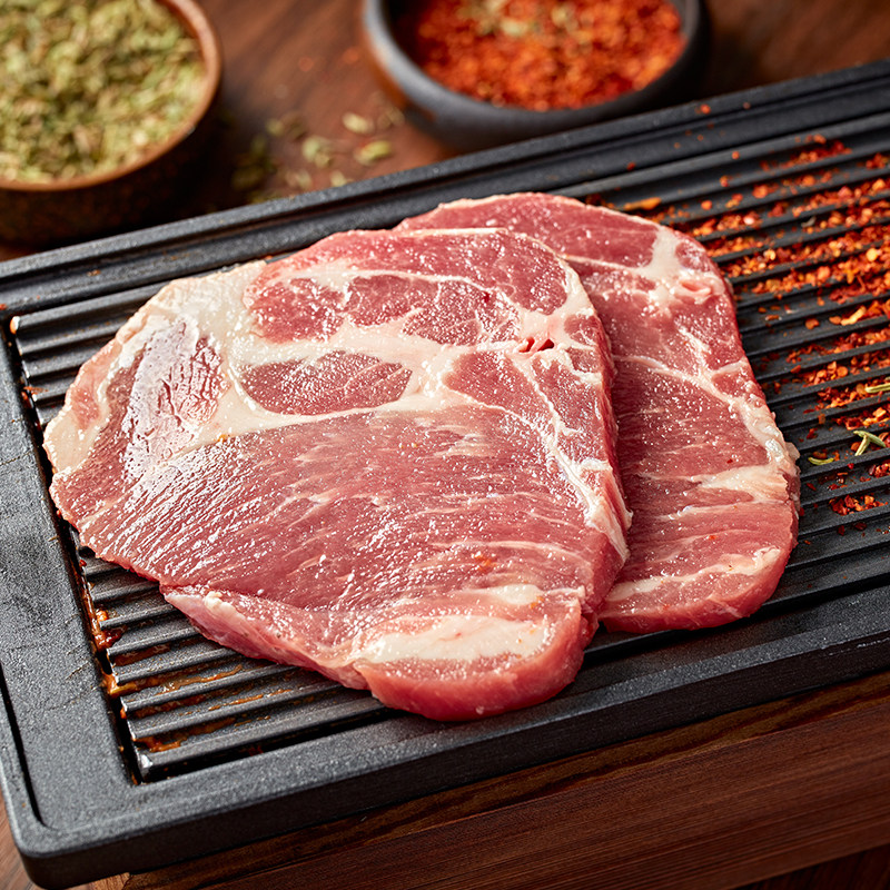 猪梅肉片195g猪肉韩式原切烤肉新鲜生猪肉