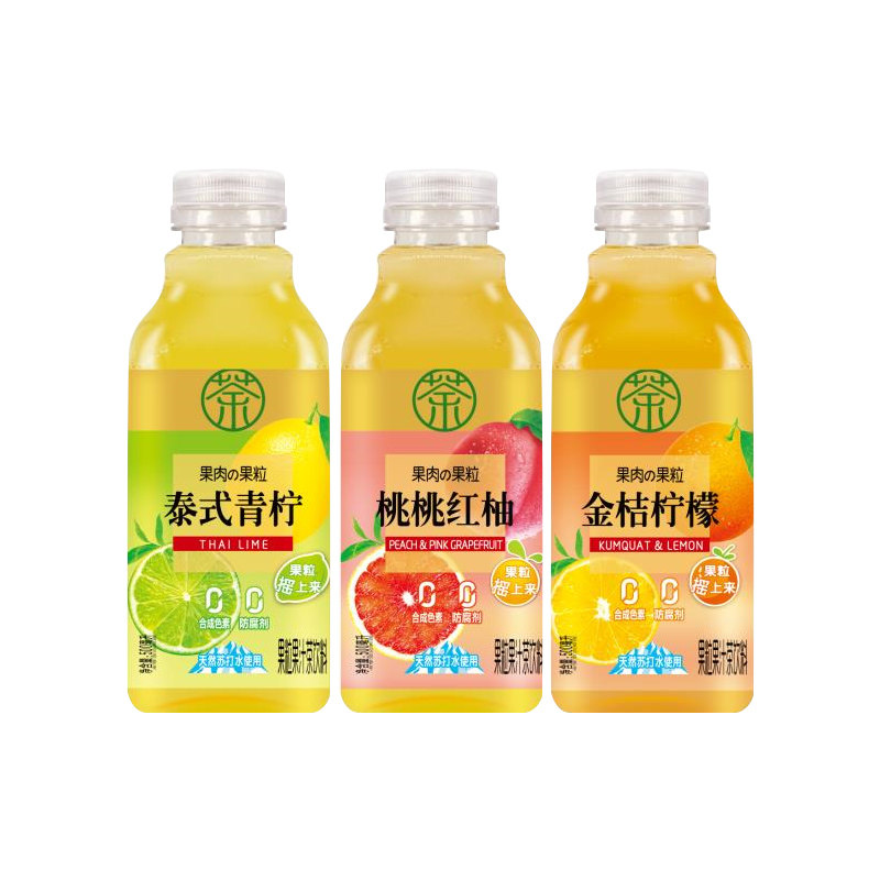 抵现红包:中沃 果粒果汁茶饮料 500ml*15瓶 31.