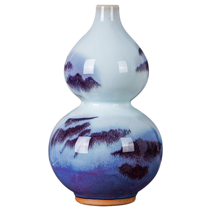 白色陶瓷葫芦摆件客厅玄关酒柜招财风水镇宅家摆件