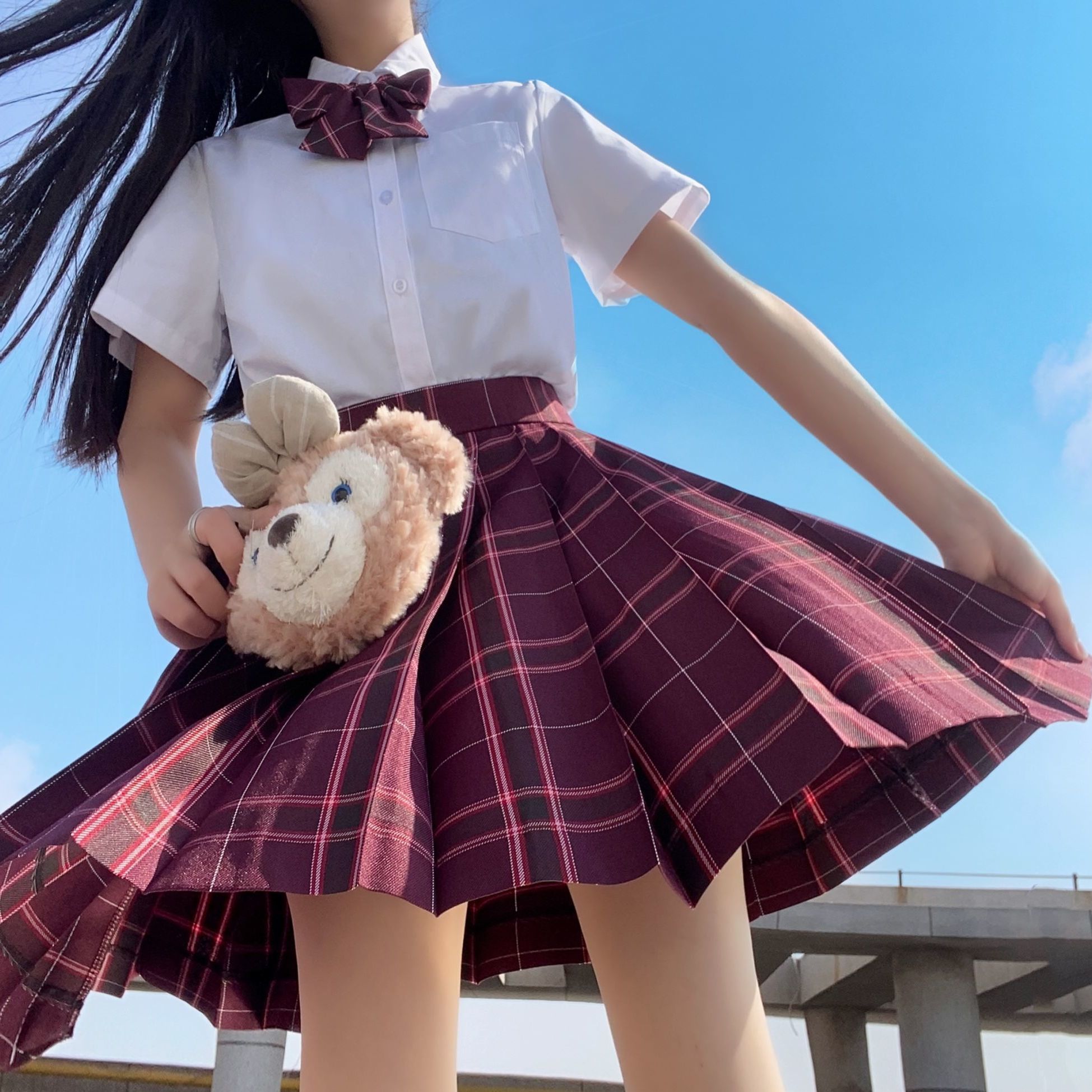 正版jk制服裙套装夏日系学生校服百褶裙女