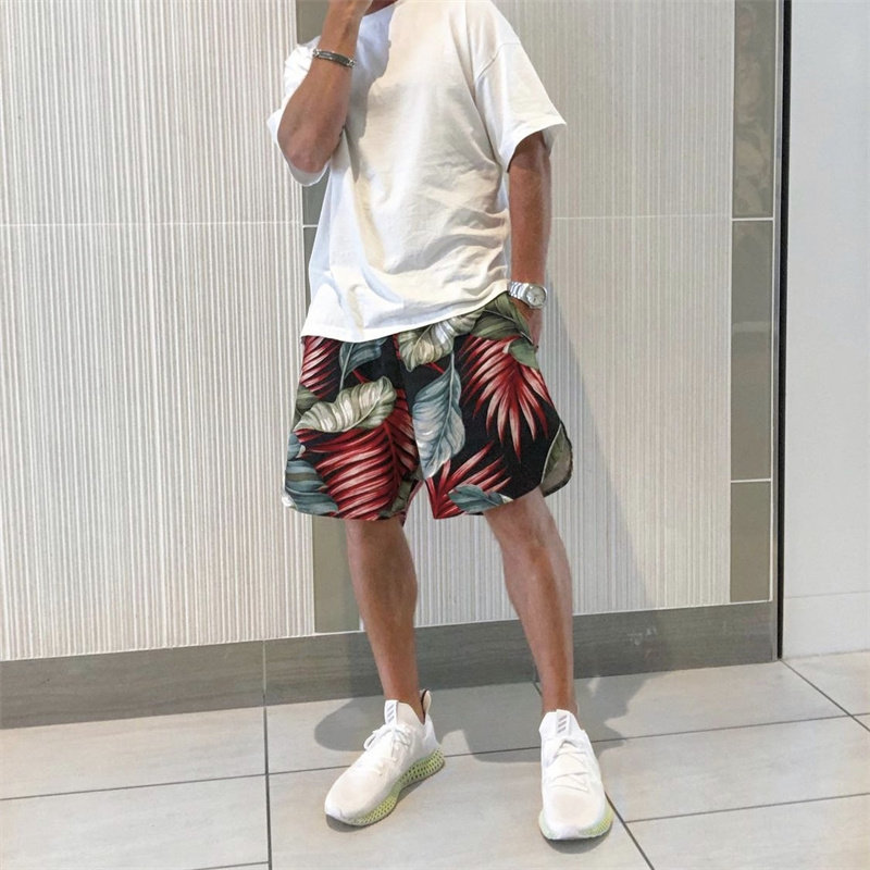 fog潮牌宽松休闲短裤花卉fear叶花卉芭蕉essentials休闲裤