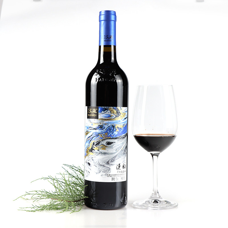 整箱6瓶内蒙古乌海汉森漠韵红葡萄酒13%ol梅鹿辄赤干红静态葡萄酒