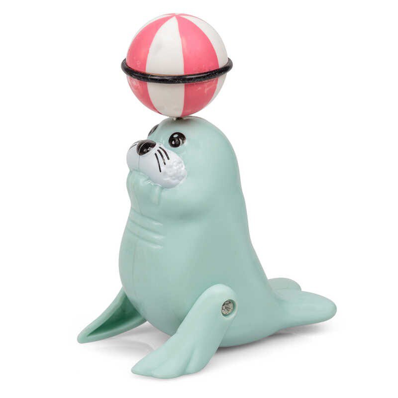 链小顶球海狮发条惯性新奇桌面减压趣味玩具发条玩具