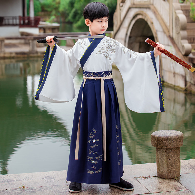 男童汉服中国国风汉族服饰少爷三字经国学学生唐装