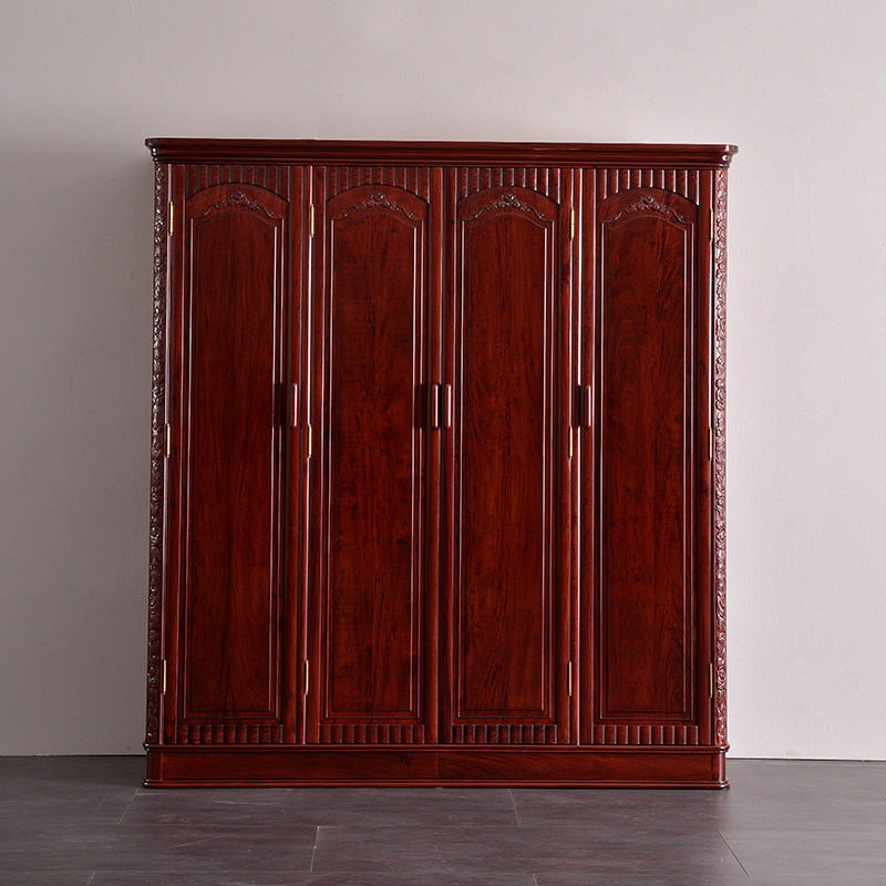 衣柜收纳储物大衣四门红木家具实木大果中式新中式衣柜