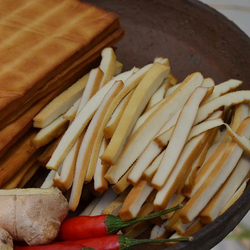 湖南特产农家食材豆制品烟熏瘪扁柴火香干武冈豆腐干