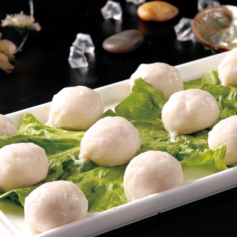 浩洋深海墨鱼鱼丸速冻半成品油炸火锅关东咖喱墨鱼丸