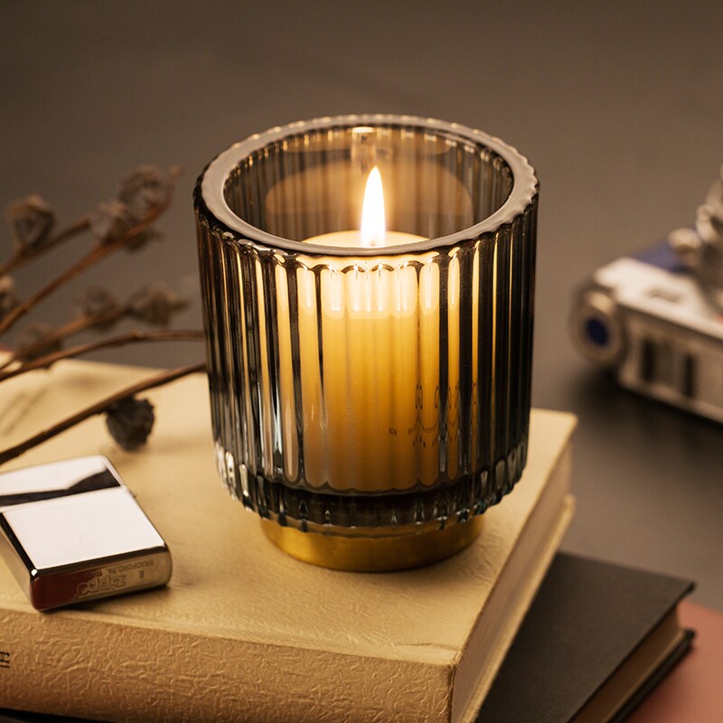 烛台摆件北欧浪漫餐桌蜡烛器皿家用香薰蜡烛玻璃杯创意装饰蜡烛托
