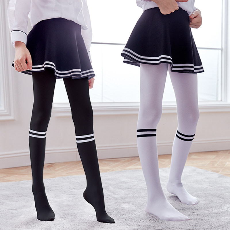 儿童春秋连裤袜学生舞蹈女童白色打底底裤练功儿童袜子016岁