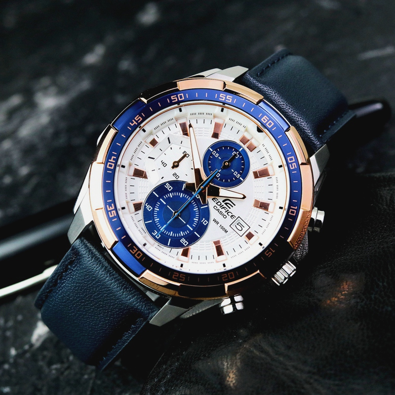 卡西欧海洋之心 黑暗之心限量黑钢 非机械石英表男表 efr-539l-7c