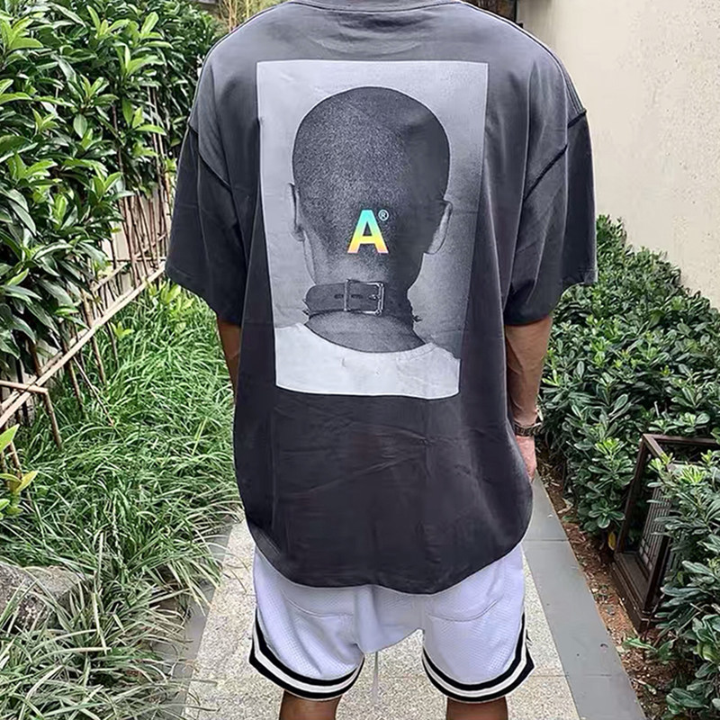 正确arnodefrance短袖fog高街男女重磅幻彩人像印花t恤