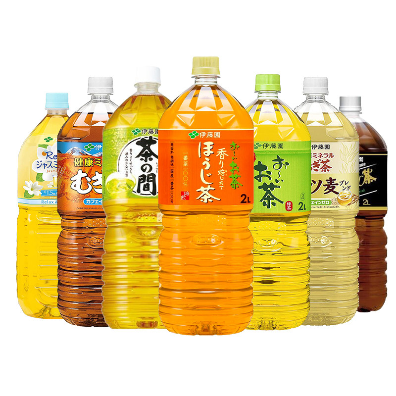 日本进口伊藤园绿茶生茶乌龙茶大麦茶超大瓶装2l无糖0脂即饮饮料