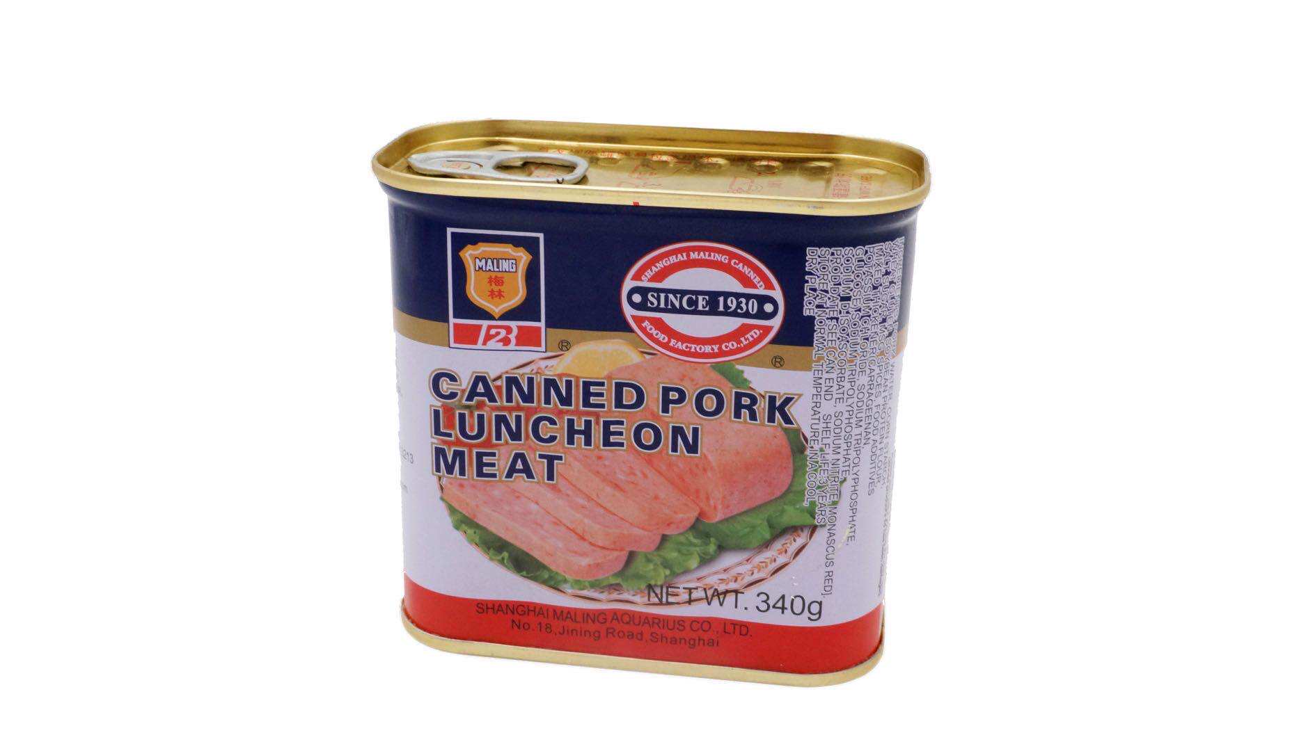 maling上海梅林午餐肉罐头火锅猪肉熟 198g*3/340g*3