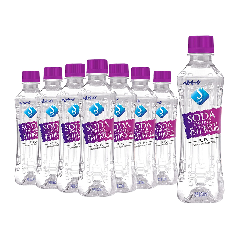 娃哈哈无汽苏打水350ml12瓶天然弱碱性水哇哈哈春节年货整箱