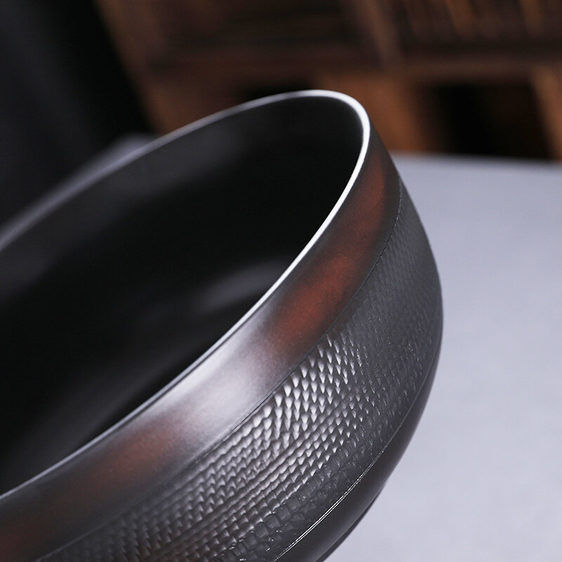 云南建水手工紫陶茶洗紫砂笔洗家用禅意陶瓷茶道