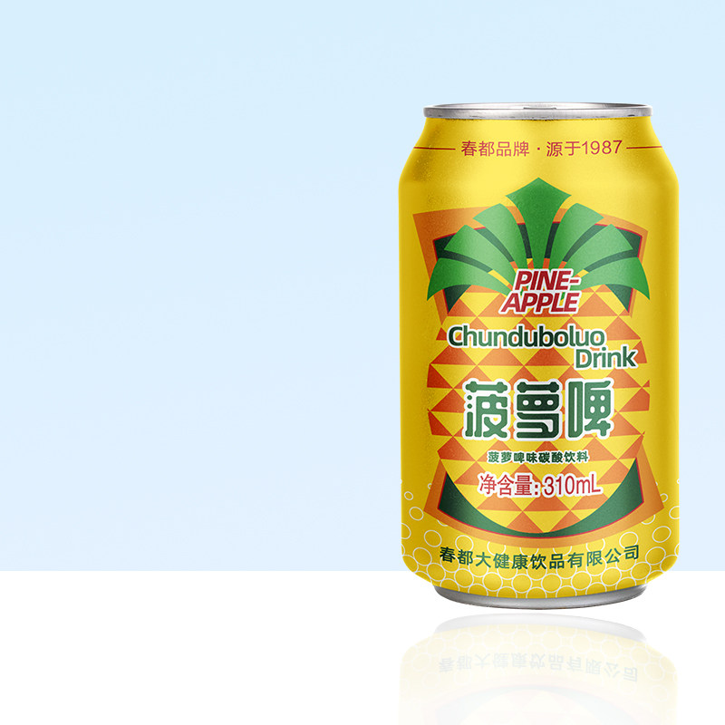 春都菠萝啤味碳酸饮料310ml24罐经典低卡汽水碳酸饮料