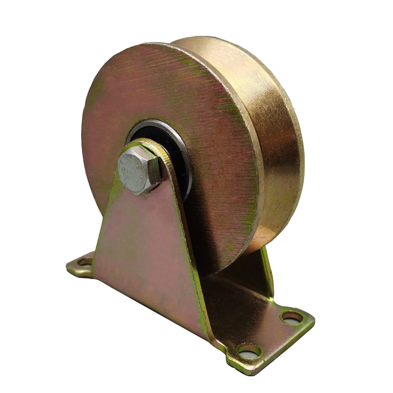 v型轨道槽轮推拉移门滑轮三角铁轨道轮子大门导轨轮钢丝绳起重滑